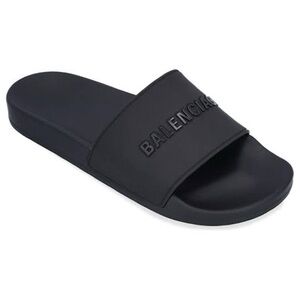 Balenciaga Matte Black Slides